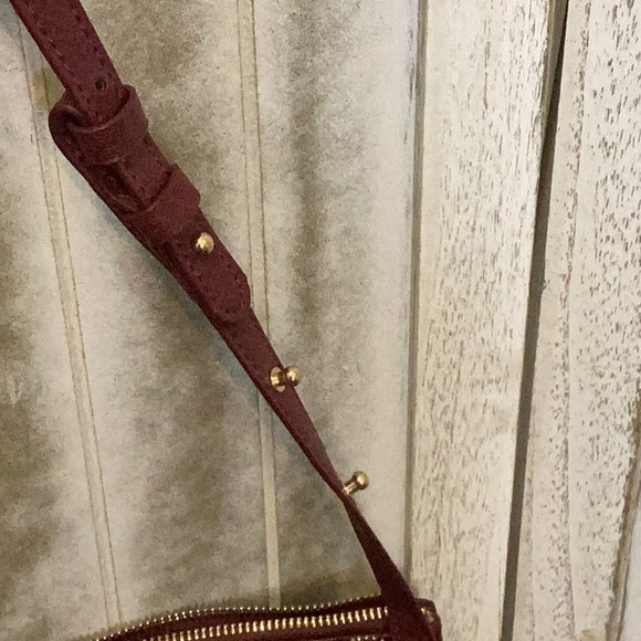 Bass leather handbag, crossbody, like new, burgundy - Picture 13 of 14